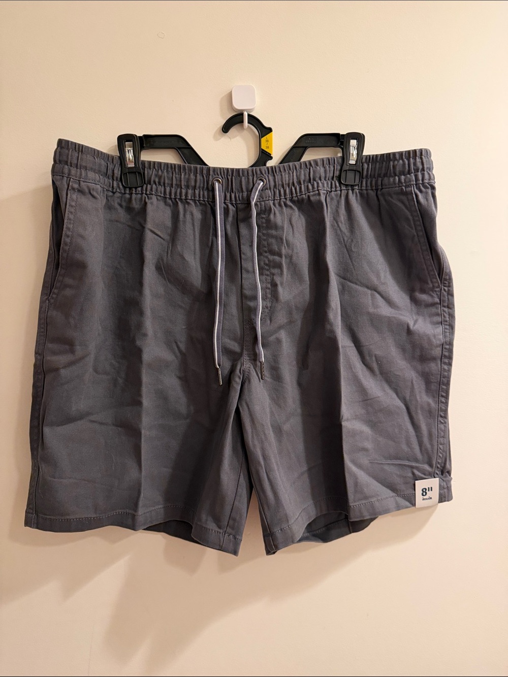 George Men’s Flat Front Elastic Waist Shorts in Gray